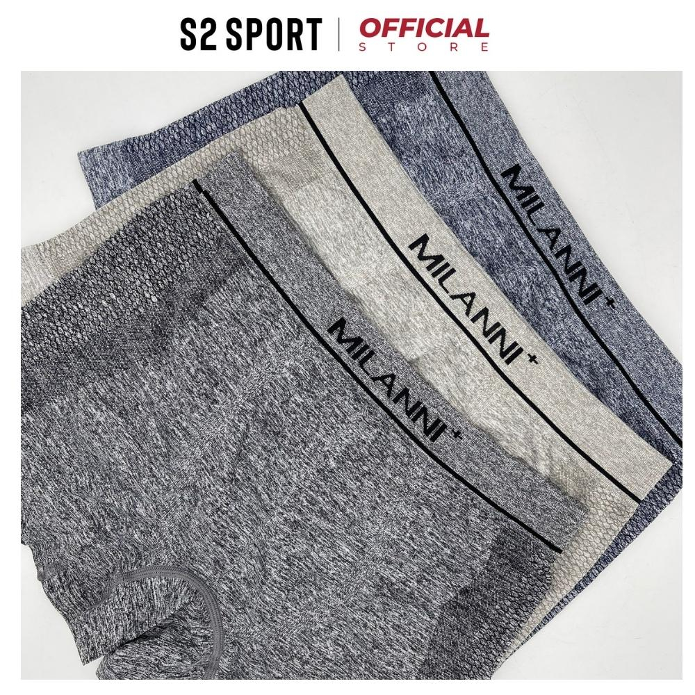 Quần sịp đùi nam S2 SPORT SBX01 dáng boxer cạp cao dệt liền chất cotton mềm co giãn 4 chiều ôm body mềm mịn thoáng khí