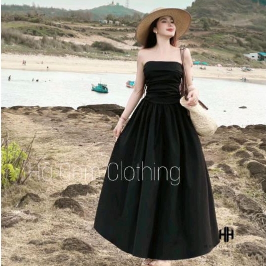 Váy đầm kaki thô sang chảnh tình tế đi chơi, đi biển đều xinh