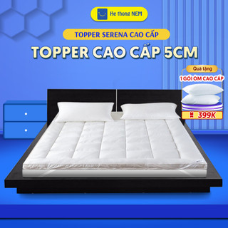 Tấm nệm topper dày 5cm SERENA cao cấp Tấm trải niệm đệm topper toper nệm trải giường trải sàn xuất nhật cao cấp
