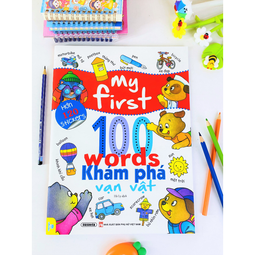 Sách - Combo 2 Cuốn : My First 100 Words (Hơn 120 Stickers) - ndbooks