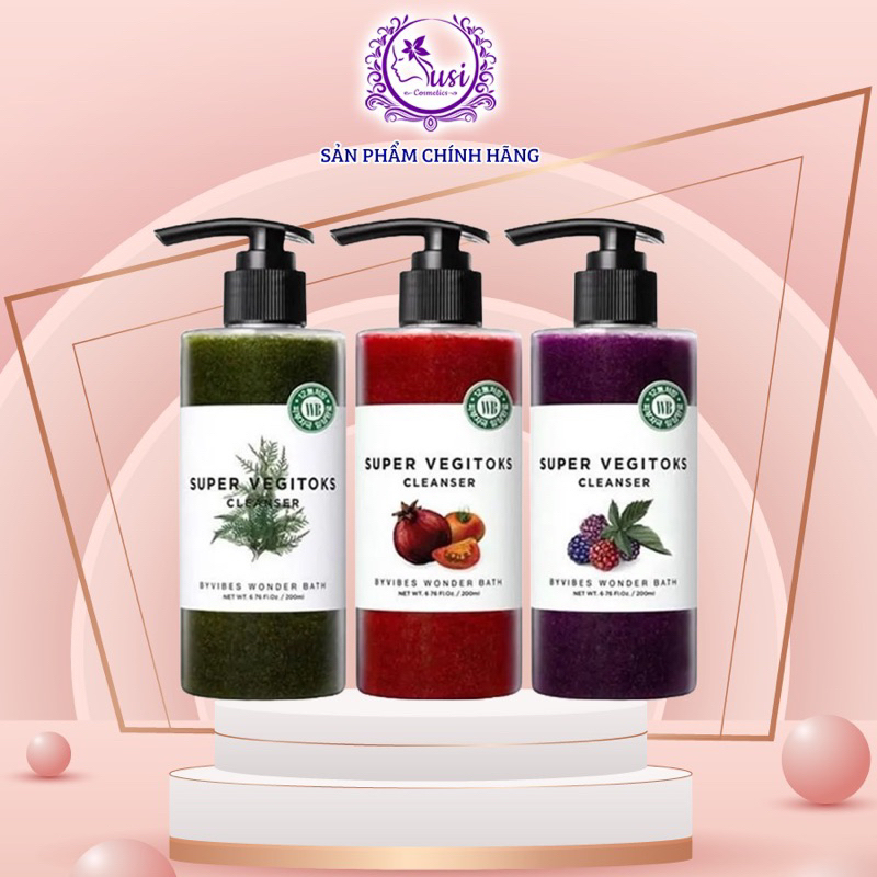 Sữa rửa mặt Byvibes Wonder Bath Super Vegitoks Cleanser 300ml