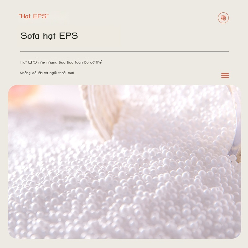 Ghế Sofa mềm bông vải kết thúc hạt điền thoải mái và nhẹ phòng khách phòng ngủ phù hợp