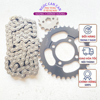 Bộ nhông xích đĩa cho xe drem, wave nhỏ màu đen STT