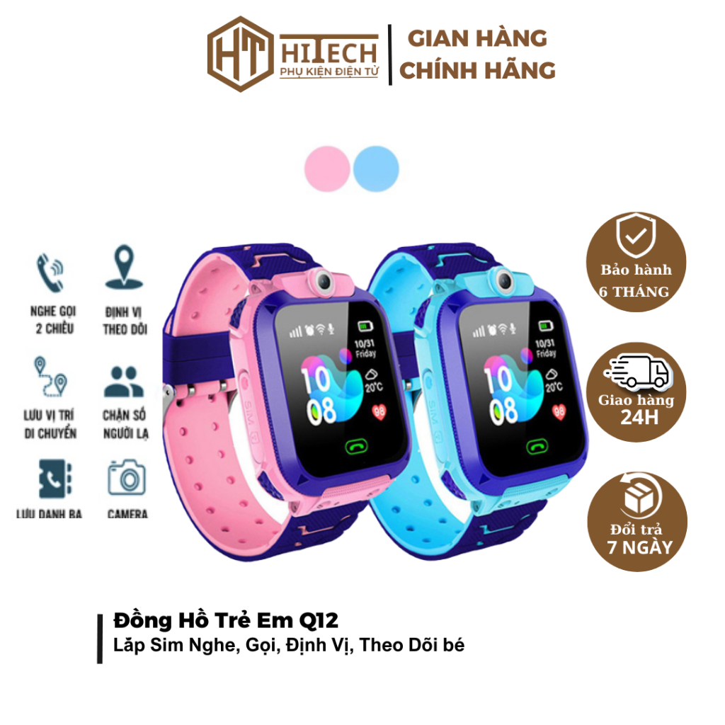 Đồng Hồ Thông Minh Trẻ Em Q12, Lắp Sim Nghe Gọi, Định Vị - HiTech