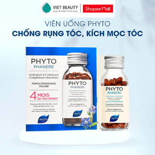 Viên uống hỗ trợ mọc tóc PHYTO Phanere, dưỡng móng - Hộp 120v Phytophanere - An toàn cho mẹ sau sinh