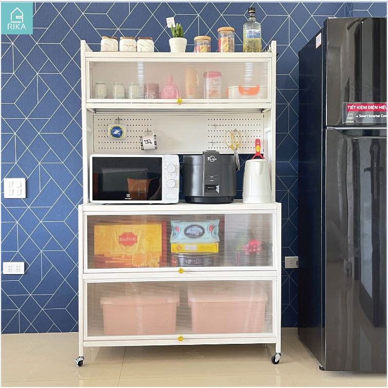 Kệ Tủ Nhà Bếp Để Đựng Đồ Đa Năng Thông Minh MIMAX KDN81, Kệ Lò Vi Sóng Lò Nướng, Xoay 360 Độ Hàng Nhập Khẩu Cao Cấp