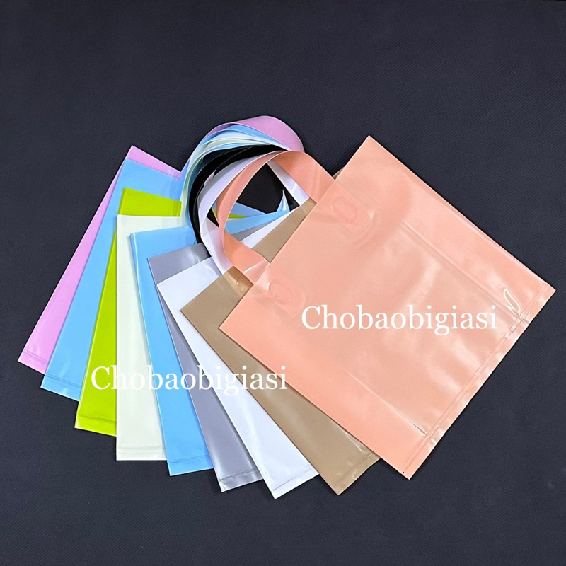 1kg túi quai ép VUÔNG đựng thời trang, phụ kiện, túi gói hàng dày dặn, bóng dẻo, chắc chắn đủ size - đủ màu