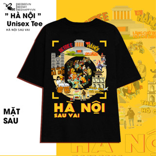 Áo Thun Unisex BEEBEE 100% Cotton Hà Nội Sau Vai-HNSV001