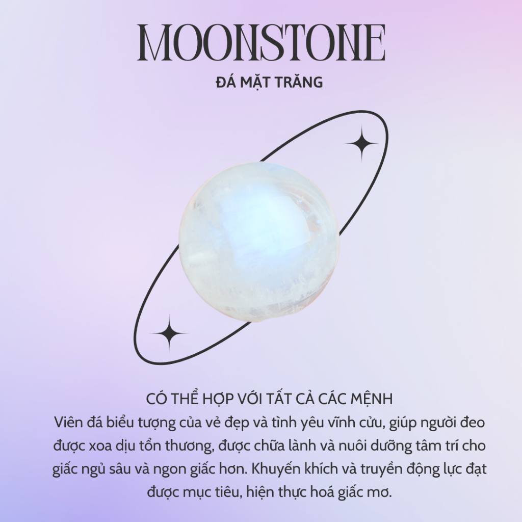 Nhẫn Bạc 925 Hanada Đá Moonstone Thiên Nhiên May Mắn Không Kị Mệnh Freesize Tùy Chỉnh Theo Size Tay 0541 M10