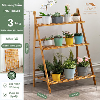 Kệ để chậu hoa cây cảnh gấp gọn, kệ để hoa ban công ngoài trời không mối mọt