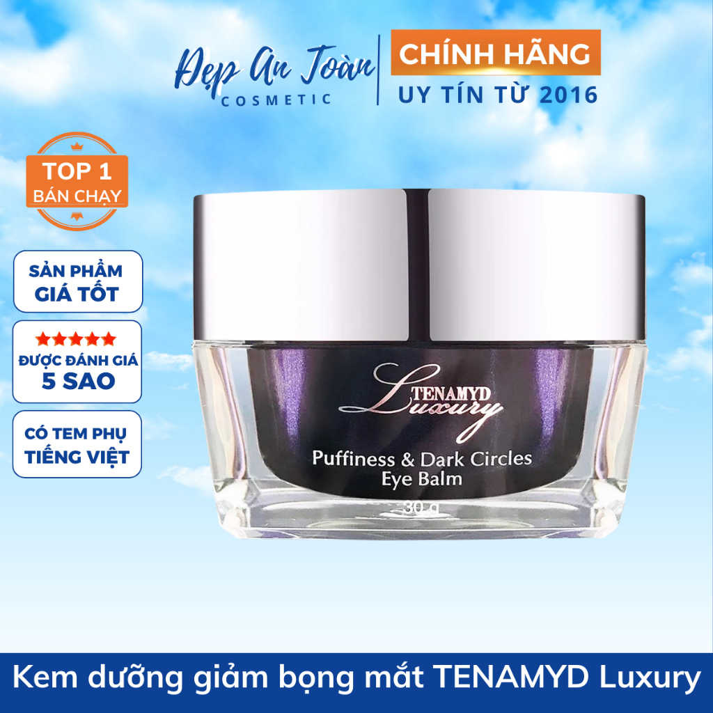 Kem dưỡng chuyên biệt giúp giảm bọng mắt & quầng thâm - TENAMYD LUXURY PUFFINESS & DARK CIRCLES EYE BALM - lọ 30g