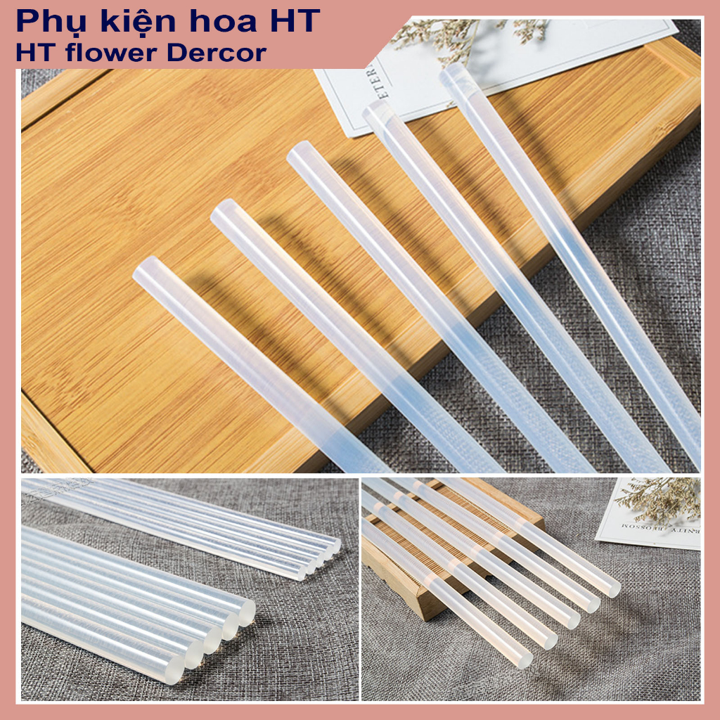 Combo 100 cây keo nến nhỏ giá sỉ dùng cho súng bắn keo nhỏ, phụ kiện hoa