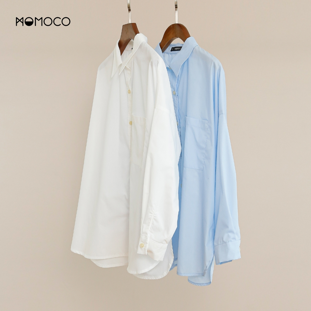 Áo Sơ Mi Dài Tay Loose Shirt MOMOCO Chất Liệu Đứng Phom Ít Nhăn Thanh Lịch Phù Hợp Mọi Hoàn Cảnh M3144