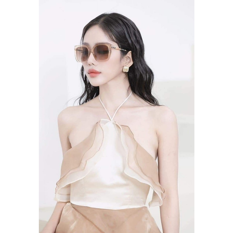 Kính mát Burberry Caroll gọng trong màu hồng, mắt nâu BE4323 400613