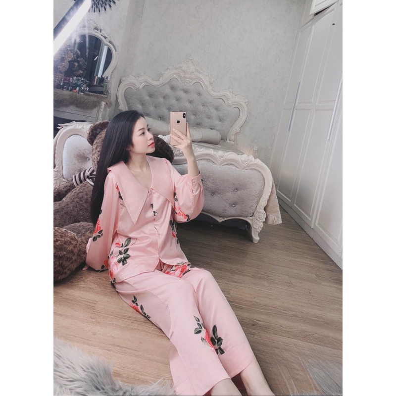 Bộ lụa tay phồng Qccc