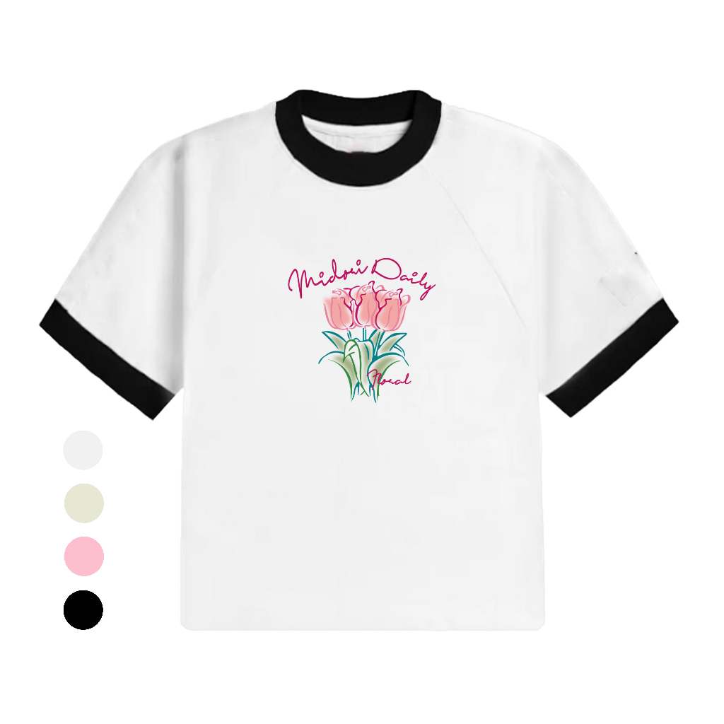 Áo thun Baby Tee Daisy unisex phông Nam Nữ Local Brand Chính Hãng Logo Midori M Studio