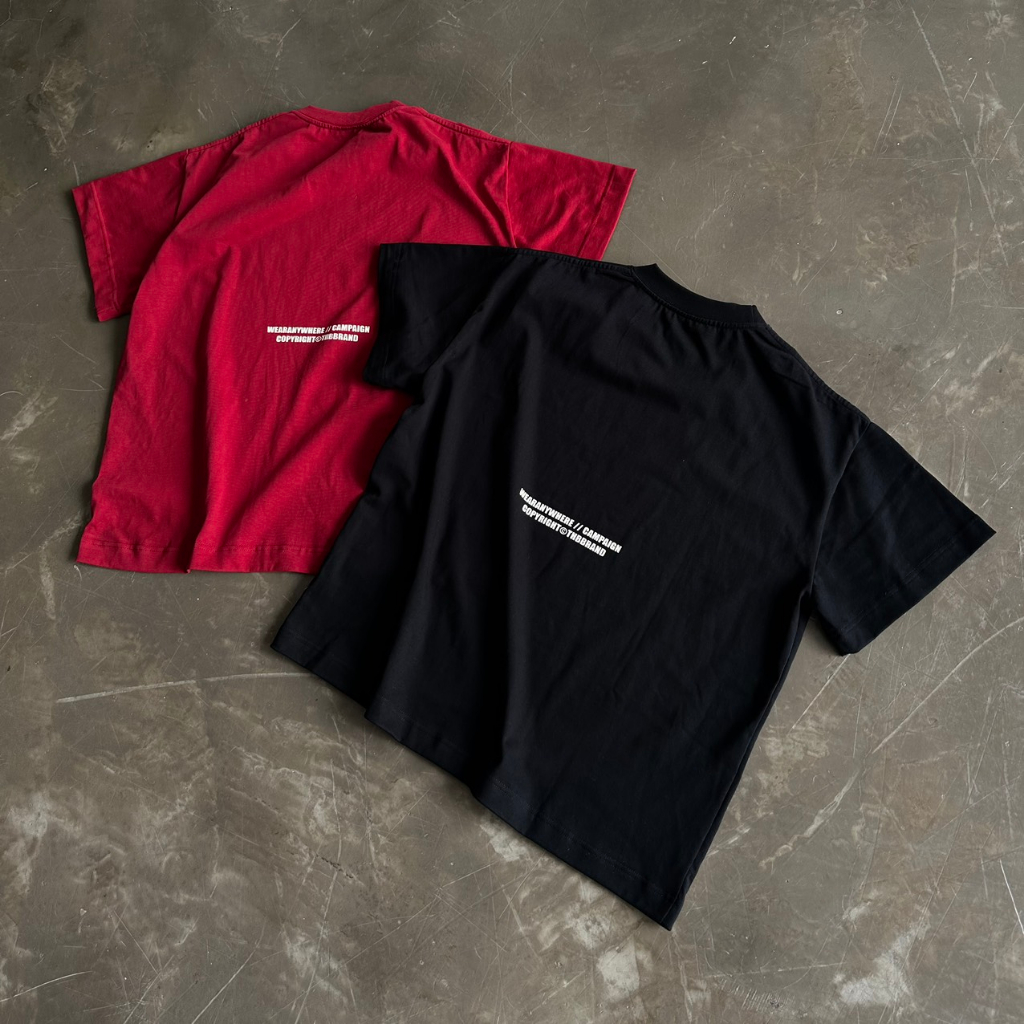 Áo thun BOXY 100% COTTON 300GSM - in nổi cao thành basic  - phong cách streetstyle nam nữ - THBBRAND