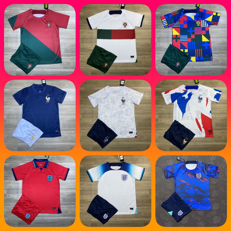 ÁO BÓNG ĐÁ ĐT QUỐC GIA WCUP - HÀNG THUN THÁI - LOGO THÊU