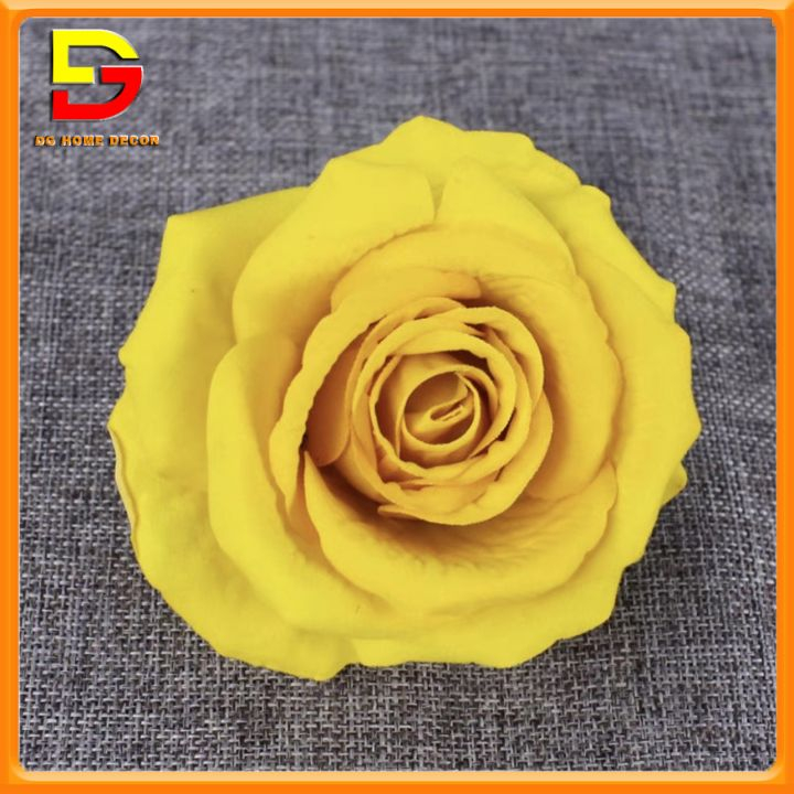 Đầu Bông Hoa Hồng Nhung Nhiều Màu Hoa Giả Trang Trí Hộp Quà Decor Nhà Cửa DG-54