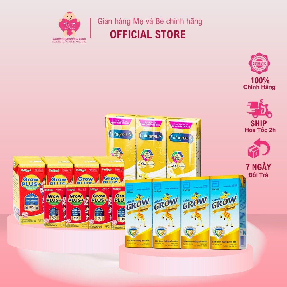 Sữa Bột Pha Sẵn Enfa/Grow Plus/ Grow AB 110ml - 180ml - Sữa dinh dưỡng cho bé