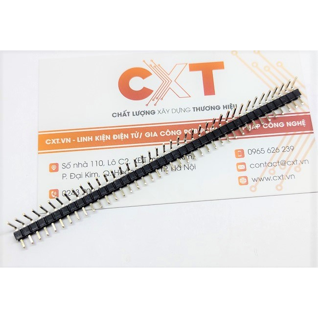 Jump đực đơn 1x40P 2.54mm chân cong mạ vàng