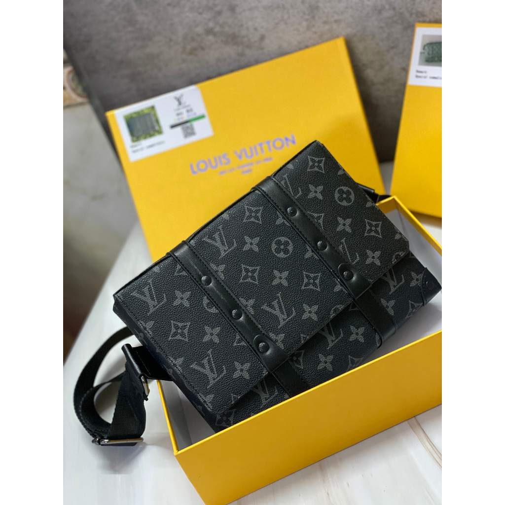 TÚI ĐEO CHÉO NAM NỮ UNISEX LV0360 SOFT TRUNK CLOUD MÀU XANH FULLBOX