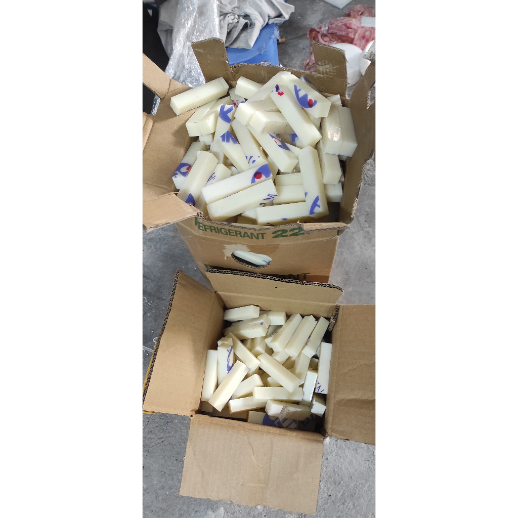 Tấm nhựa MC Nylon Hàn Quốc màu trắng ngà 15x15x55mm, 15x15x70mm