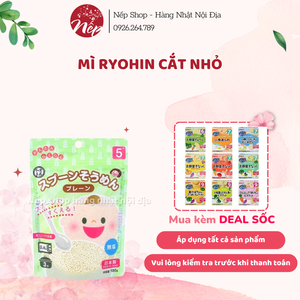 Mì somen tách muối Ryohin 100g cho bé từ 5 tháng tuổi