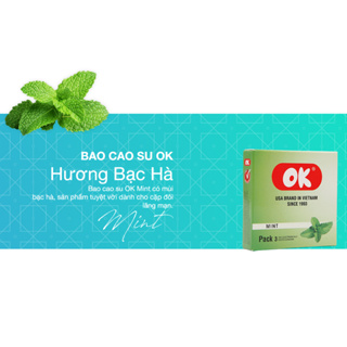 Hộp 3 bao cao su ok hương thơm, bcs siêu mỏng - made in vietnam - ảnh sản phẩm 5