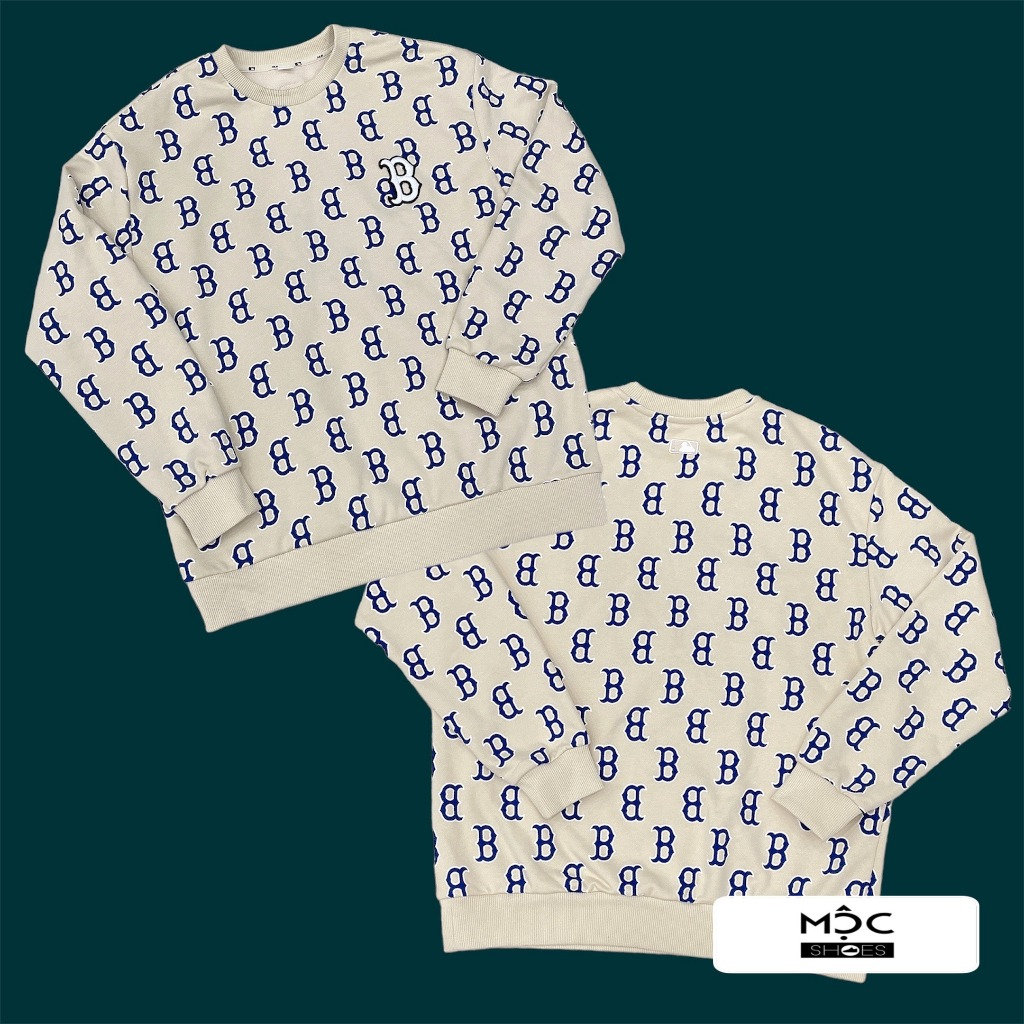 [CHÍNH HÃNG] ÁO Sweater MLB Monogram Diamond All Over Fit SweatShirt --- Màu CREAM --- *Authentic*