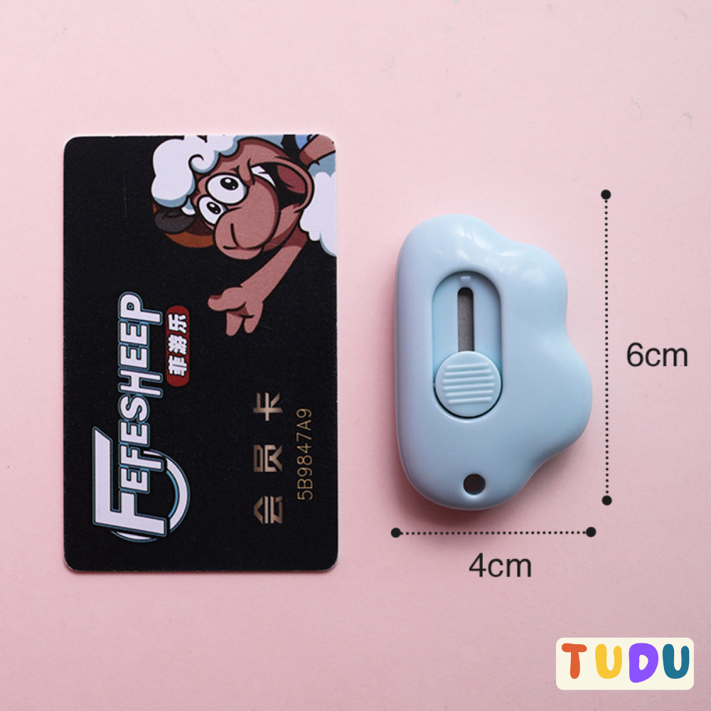 Dao rọc giấy TUDU có charm dễ thương nhỏ gọn dễ dàng tiện lợi, dao dọc giấy mini bỏ túi cao cấp phụ kiện văn phòng phẩm