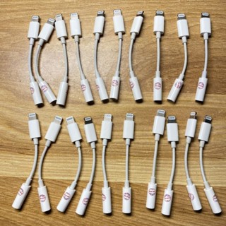 Cáp chuyển đổi tai nghe chân ligh.ning sang chân tròn 3.5 zin bóc máy - Dây Zắc,Giắc, Jack