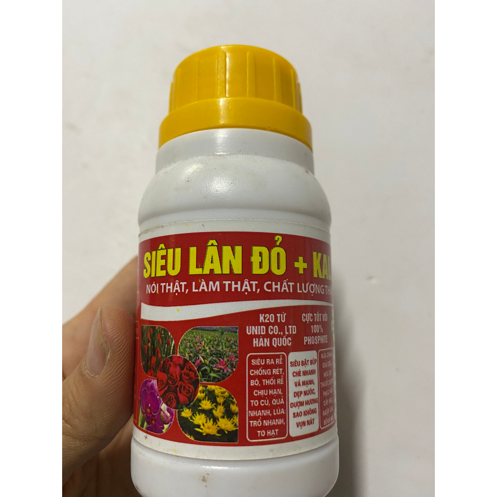 Lọ siêu lân đỏ + KaLi đậm đặc kích ra rễ, bật chồi cực mạnh, khỏe cây, mập ngọn, chống nghẹt rễ, vàng lá cây trồng