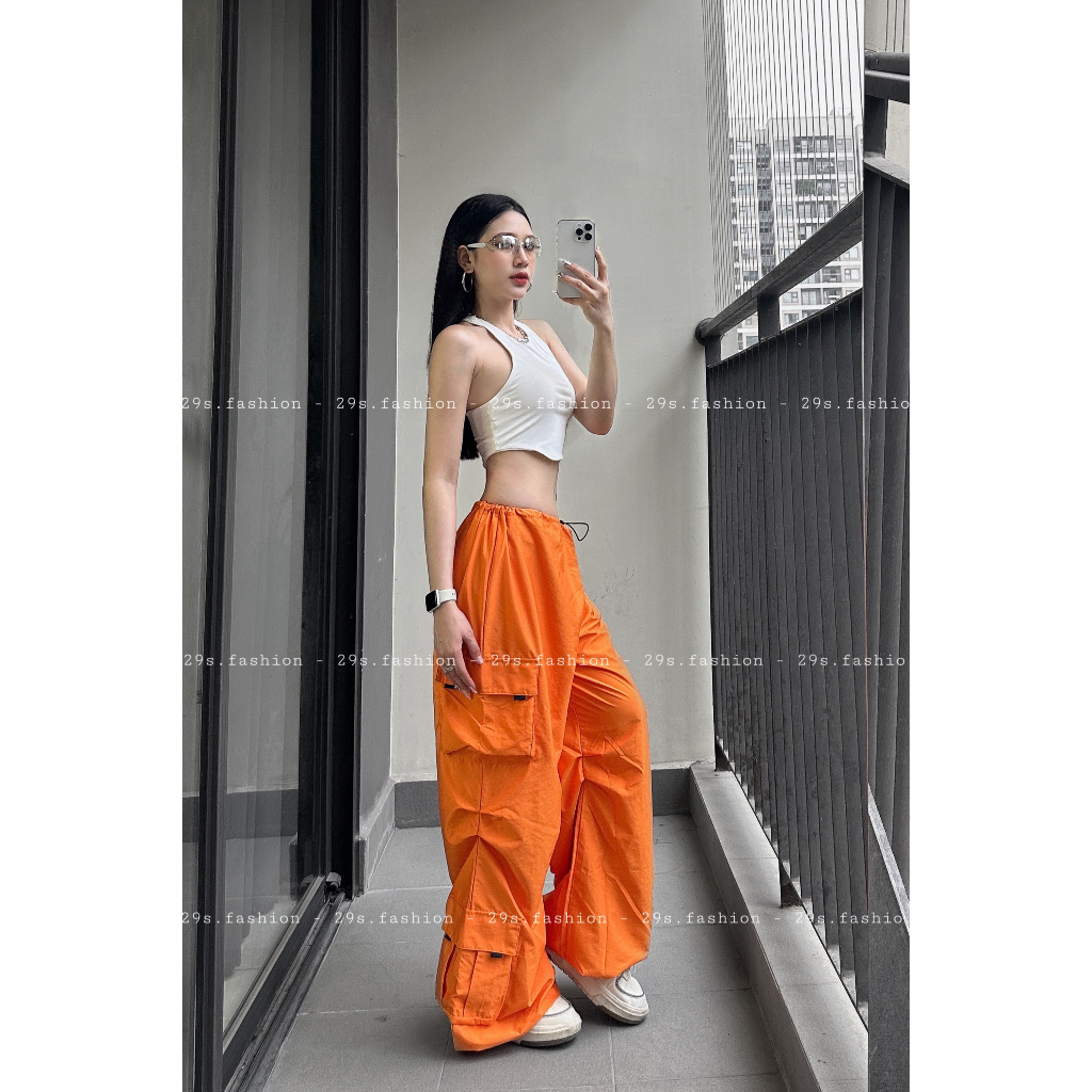 Quần vải dù, quần gió túi hộp có dây rút hàng QCCC