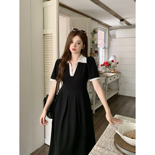 Đầm polo bigsize nữ dáng suông chữ a,đầm phom rộng bigsize dáng dài vải dệt kim thun gân mặc mát thoải mái g94