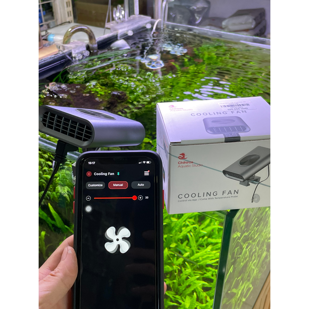 Quạt làm Chihiros có App kết nối Bluetooth và đầu dò nhiệt