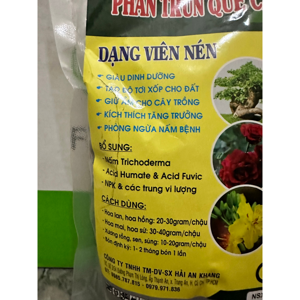 Phân trùn quế Sfarm Đặng Gia Trang, phân bón dành cho hoa cây cảnh và rau ăn lá