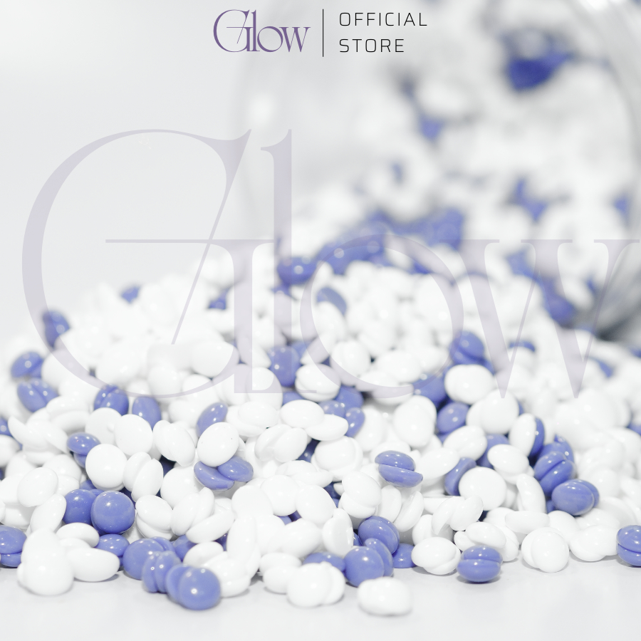 Sáp Wax Lông Nóng Mix Lavender + Sữa Dừa Chuyên Dụng Wax Bikini, Nách Mùi Thơm Nhẹ Nhàng Tặng Kèm Que GLOWWAXING Che Tên