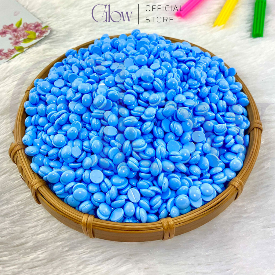 Sáp Wax Lông Sữa Dừa Màu Xanh GLOW WAXING Cao Cấp Bám Lông Tốt Chuyên Dùng Wax Nách, Bikini Tặng Que Phết Sáp