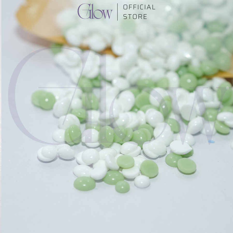 Sáp Wax Lông Trà Xanh Mix Sữa Dừa Siêu Bám Lông Chuyên Dùng Wax Nách, Bikini, Body Toàn Thân GLOW WAXING Tặng Que