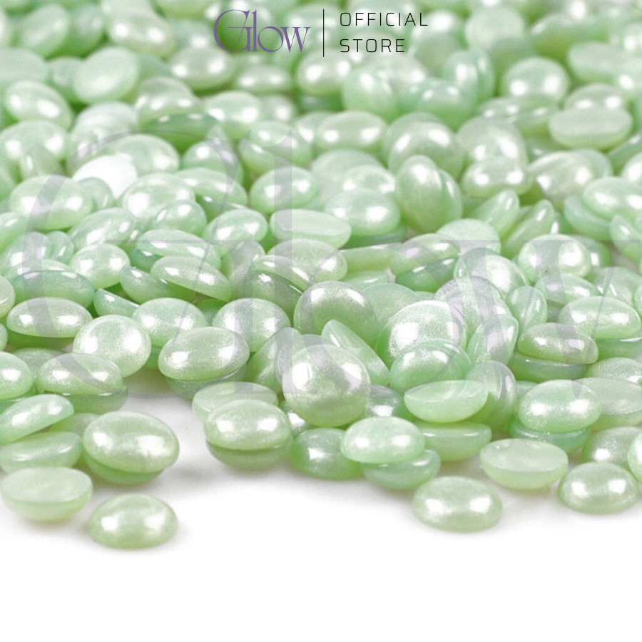 Sáp Wax Lông Trà Xanh Mix Sữa Dừa Siêu Bám Lông Chuyên Dùng Wax Nách, Bikini, Body Toàn Thân GLOW WAXING Tặng Que