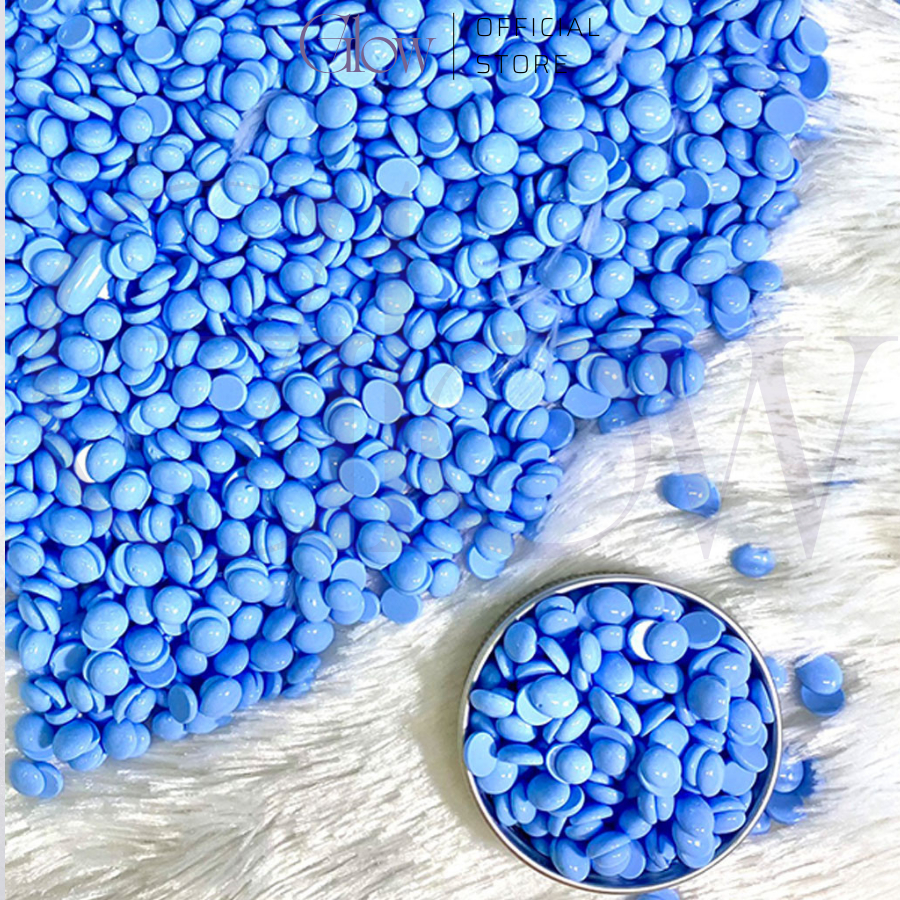 Sáp Wax Lông Sữa Dừa Màu Xanh GLOW WAXING Cao Cấp Bám Lông Tốt Chuyên Dùng Wax Nách, Bikini Tặng Que Phết Sáp