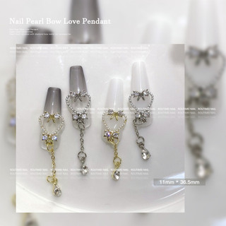 Charm xích đá bạc,charm nail dây xích đá gắn móng tay mới