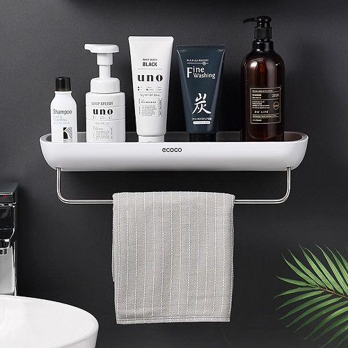 [Chính Hãng Ecoco] Kệ Để Đồ Nhà Tắm Dán Tường Ecoco Cao Cấp Không Cần Khoan Vít