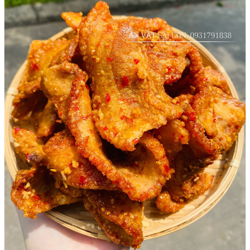 Ba rọi cháy mắm tỏi đồ ăn vặt ngon sài gòn