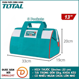 Túi xách đựng dụng cụ đồ nghề total tht261325 , tht261625 - nhiều ngăn chứa, tải trọng lớn, vải polyeste