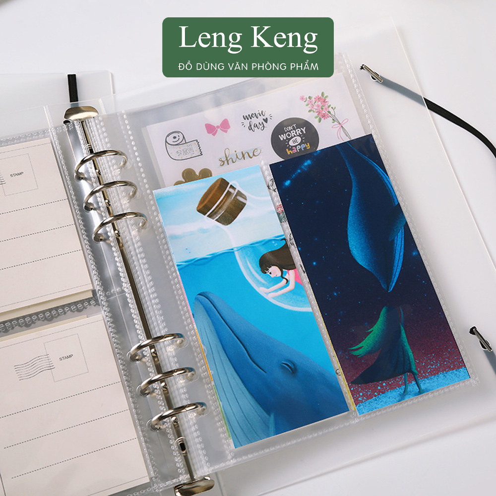 Binder bìa sổ còng nhựa Leng Keng đựng ảnh Collect Book sheetmeet đựng photo card khổ A5