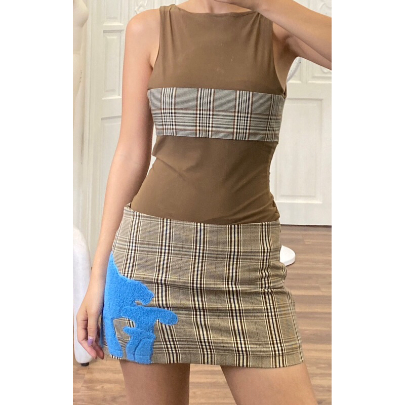 Chân váy caro HeartBurn