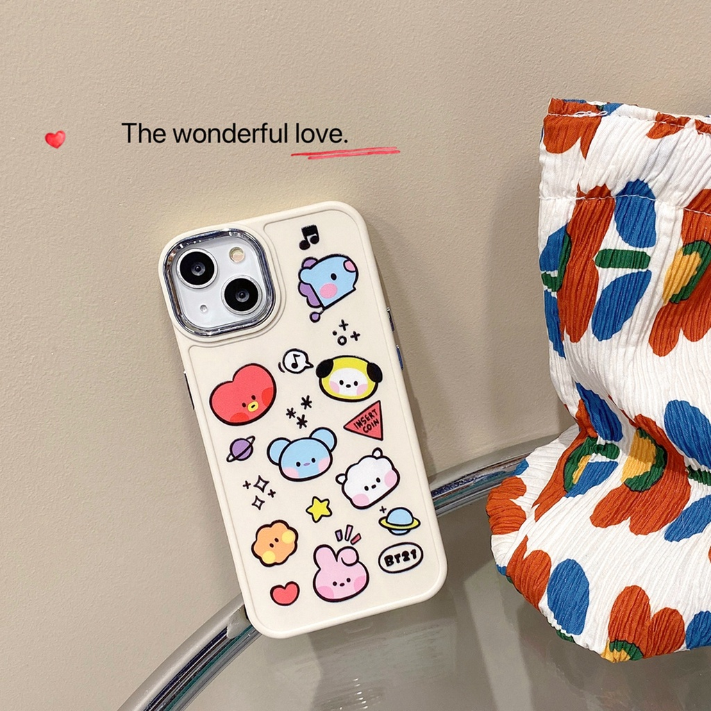 Ốp điện thoại TPU silicon mềm dáng vuông hoạt hình cho iPhone 14 Pro max 13 Pro Max 12 Pro Max 11 xr xs sg1035