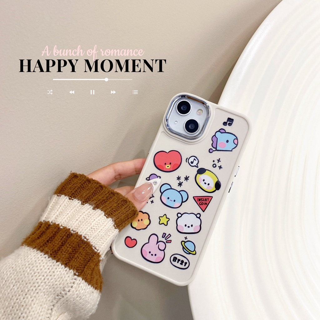 Ốp điện thoại TPU silicon mềm dáng vuông hoạt hình cho iPhone 14 Pro max 13 Pro Max 12 Pro Max 11 xr xs sg1035